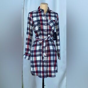 U.S.POLO ASSN PLAID OXFORD DRESS SIZE XS